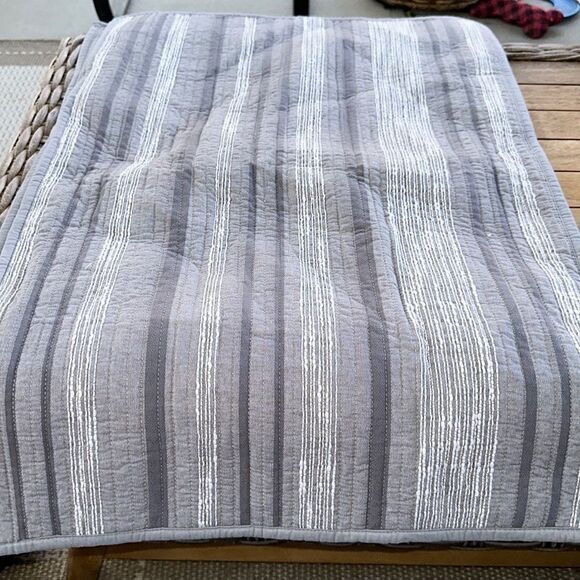 Frye Striped Pillow Shams (2) 20”x30” - Picture 1 of 5